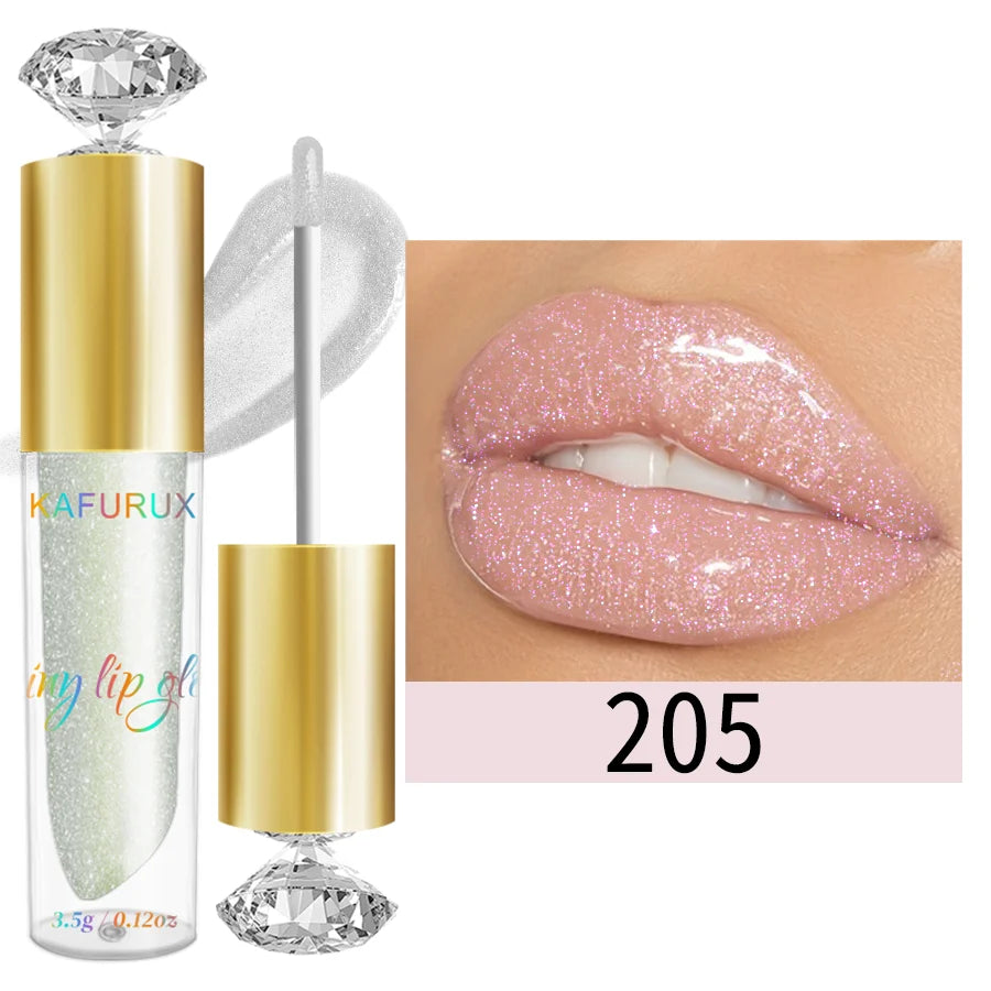 9 Colors Moisturizing Diamond Shimmer Glitter Lip Gloss Makeup Sparkling Glitter Liquid LipstickPearl Lip Gloss Sexy Lip