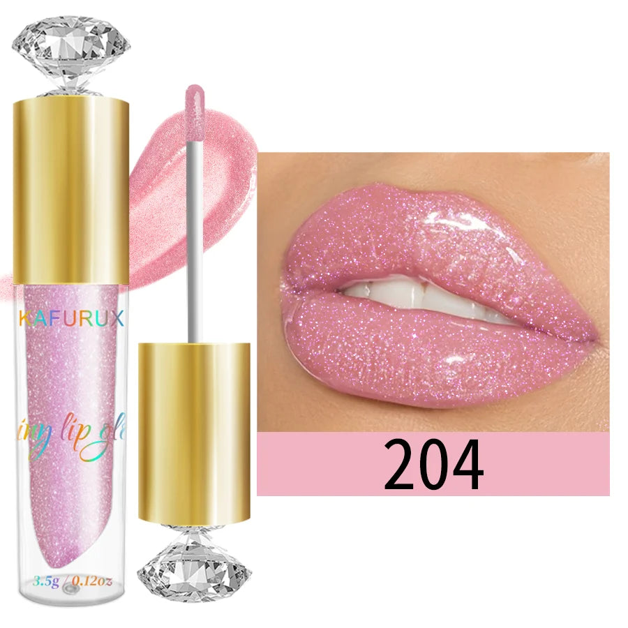9 Colors Moisturizing Diamond Shimmer Glitter Lip Gloss Makeup Sparkling Glitter Liquid LipstickPearl Lip Gloss Sexy Lip