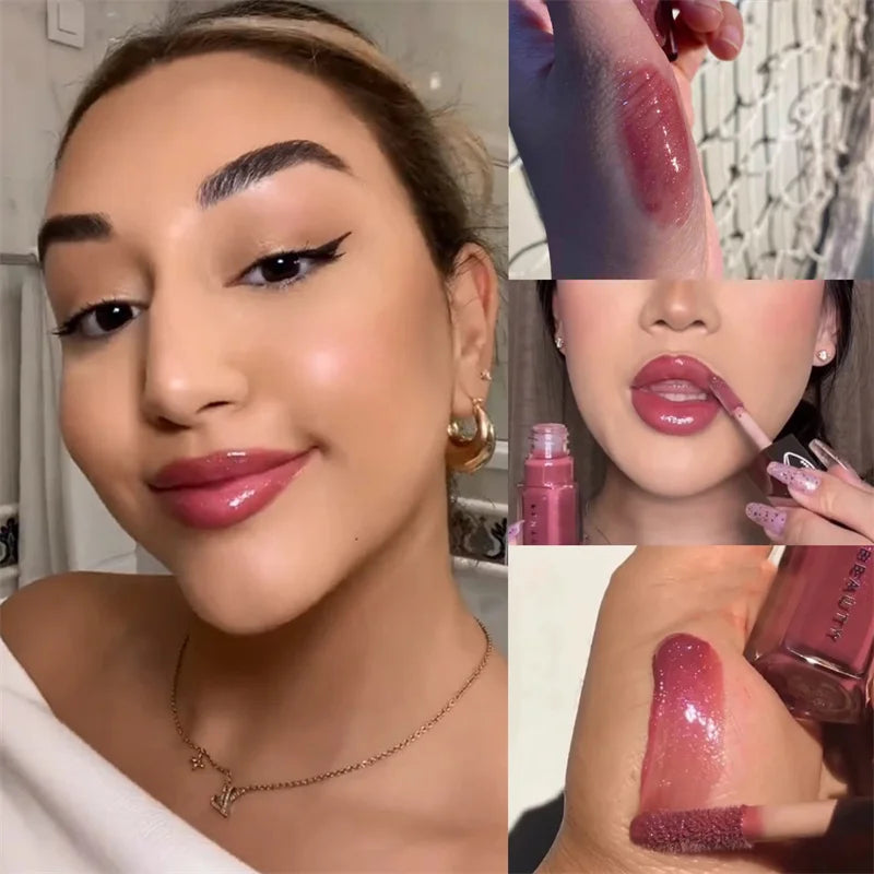 Hot Fenty Beauty Lip Gloss Lipstick Water Gloss Highlight Mirror Lasting FUSSY HEAT RIRI Sparkling Charming Moisturize Lip Care