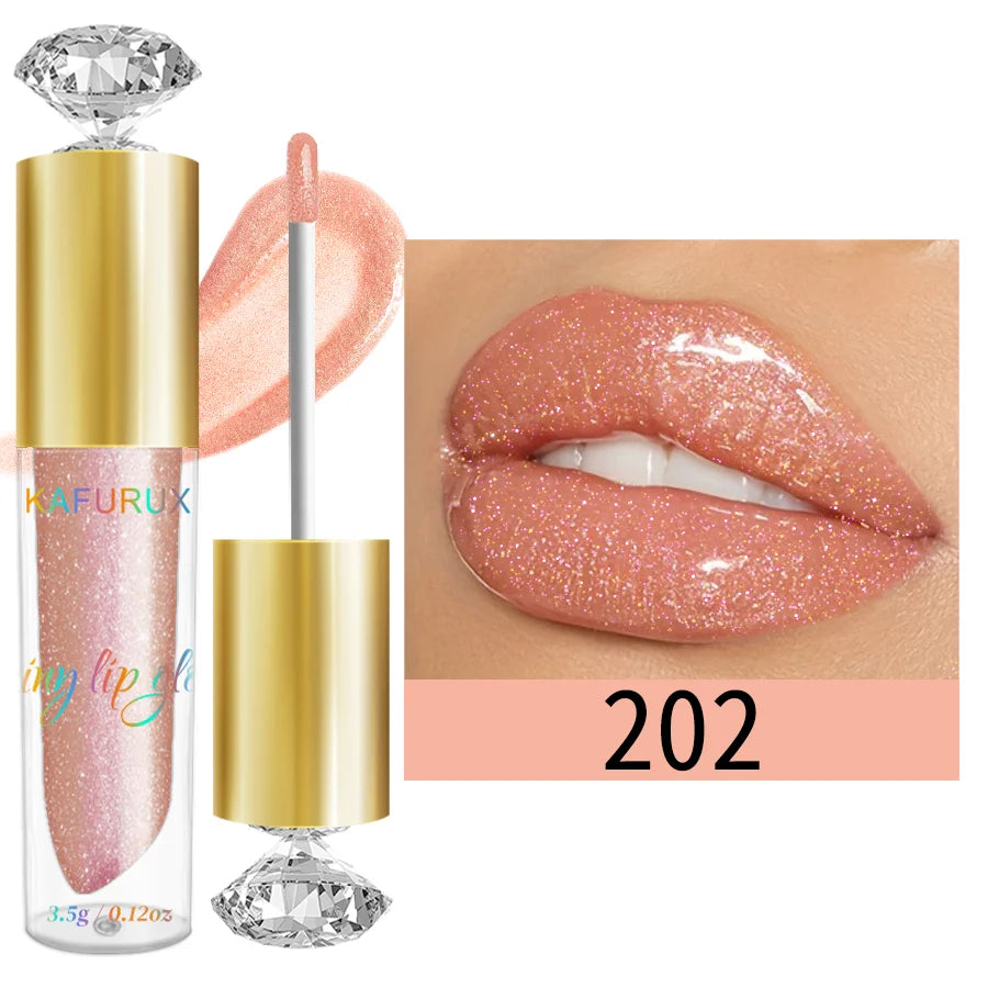 9 Colors Moisturizing Diamond Shimmer Glitter Lip Gloss Makeup Sparkling Glitter Liquid LipstickPearl Lip Gloss Sexy Lip