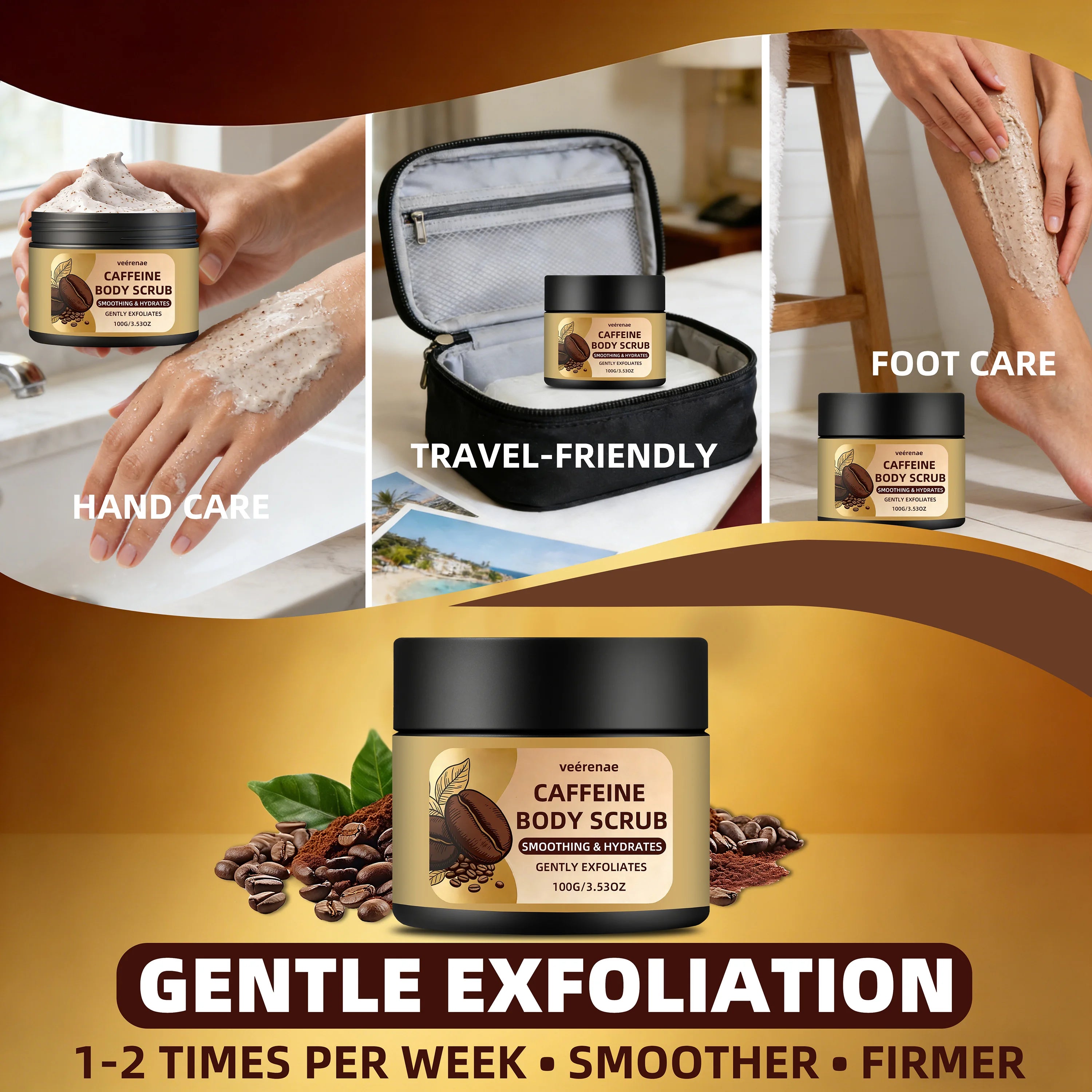 veérenae Caffeine Coffee Body Scrub