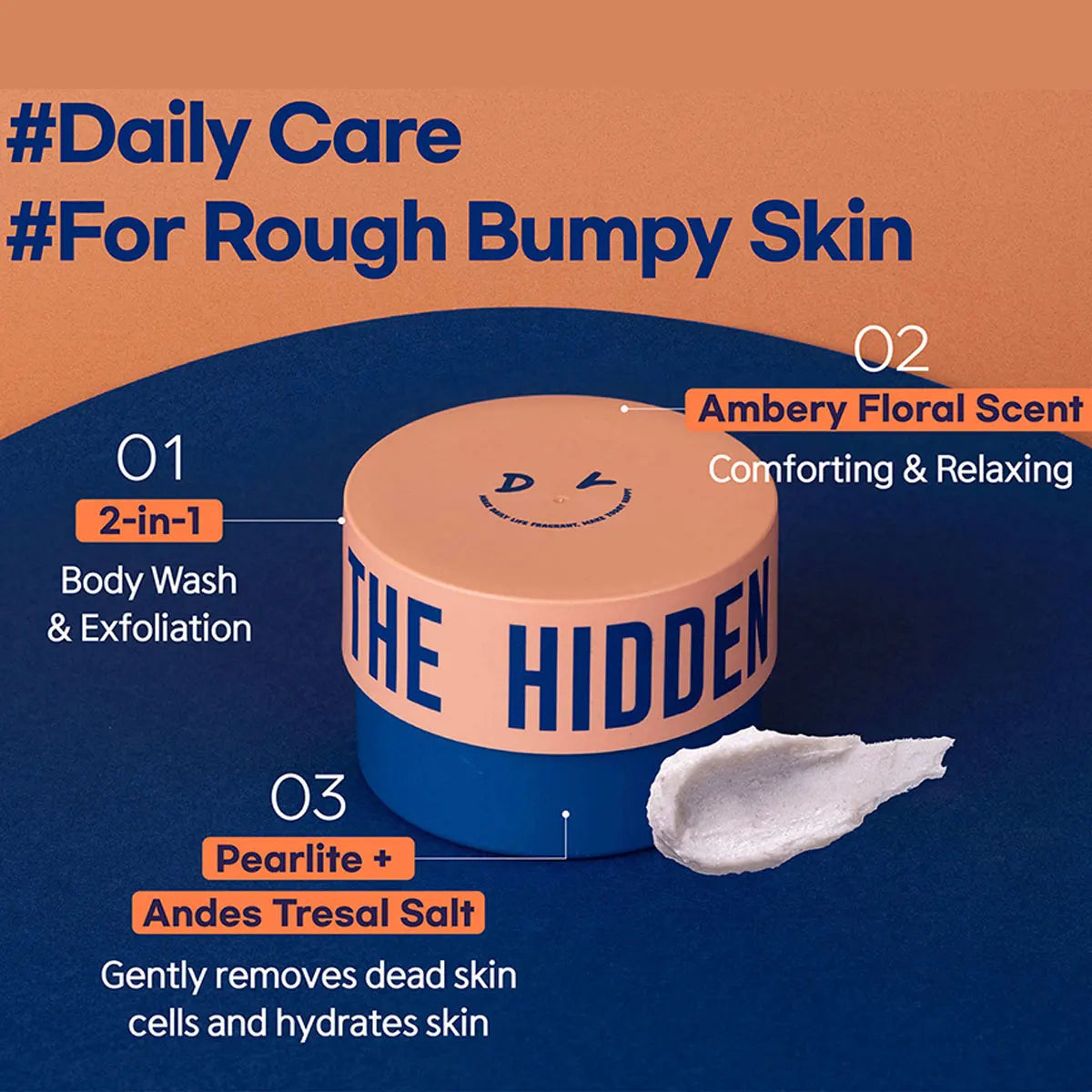 [ClearanceSale] DearDoer Vegan Body Scrub The Hidden 300ml,Gentle & Non-Irritating,Korean Cosmetic,K-Beauty,Korean Makeup