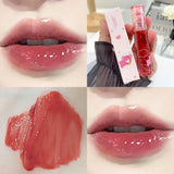 Cute Pink Bear Water Light Lip Gloss Lasting Crystal GlossyLip Glaze Mirror Nude Liquid Lipstick Women Lips Makeup Cosmetics