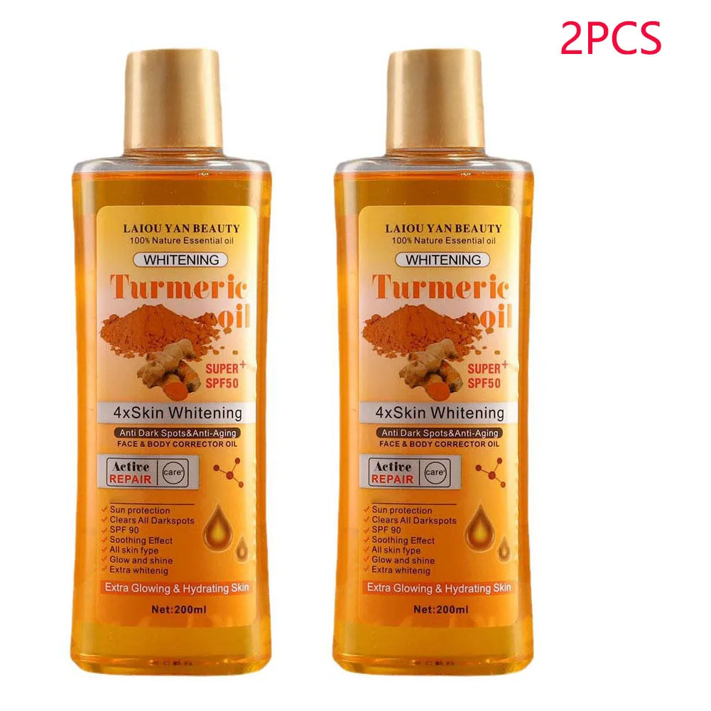 Turmeric Essential Oil Facial Body Massage oil Moisturizing Diffuser Aromatherapy Brightening Smoothing Body Face Skin Care 200m