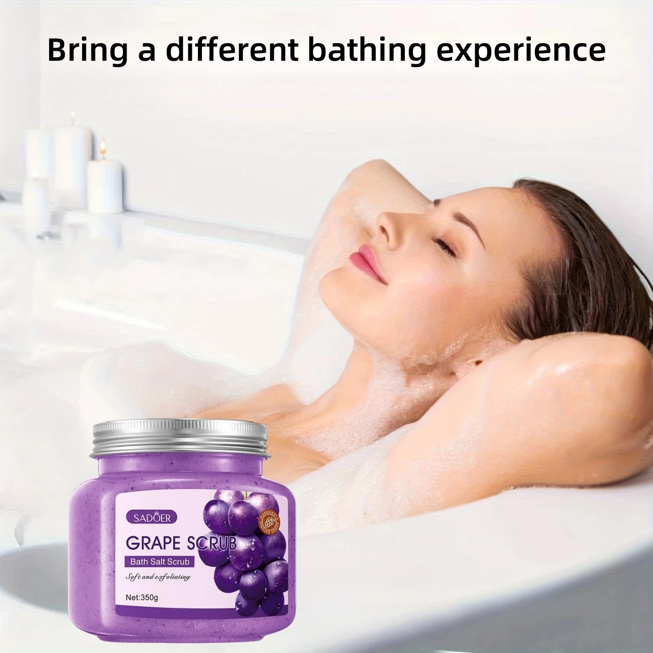 Grape Bath Salt Scrub 350g
