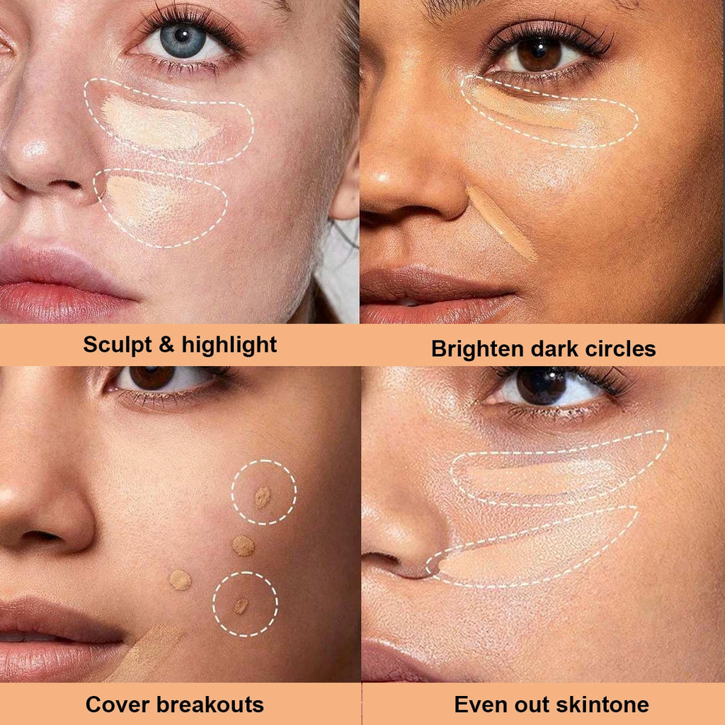 12-Color Waterproof Concealer Foundation