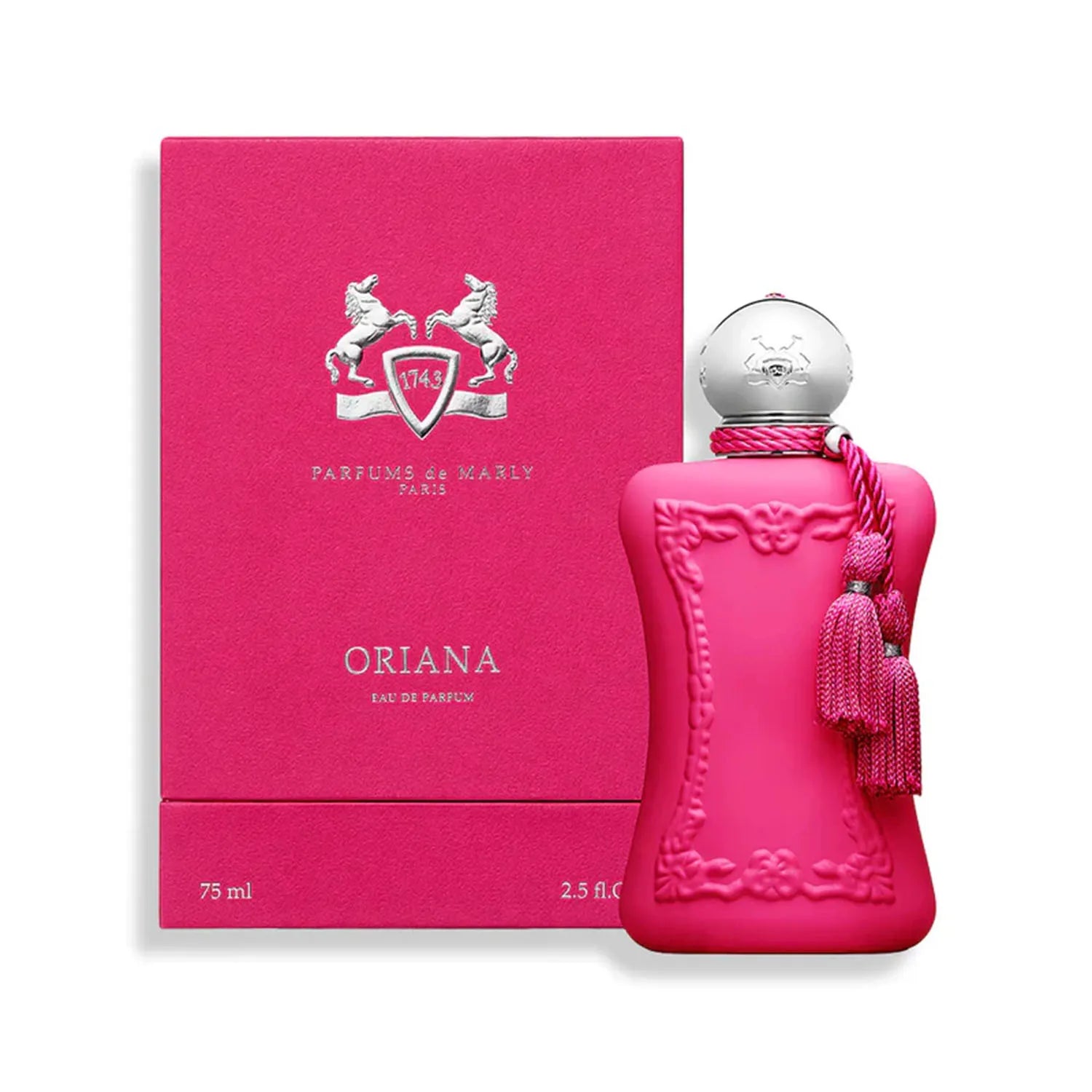 Parfums De Marly Oriana Eau De Parfum Spray for Women – Delightful Floral Fruity Gourmand Scent, Marshmallow, Orange Blossom & Vanilla, Long-Lasting Luxury Fragrance, Perfect Gift, 2.5 Fl oz / 75 ml