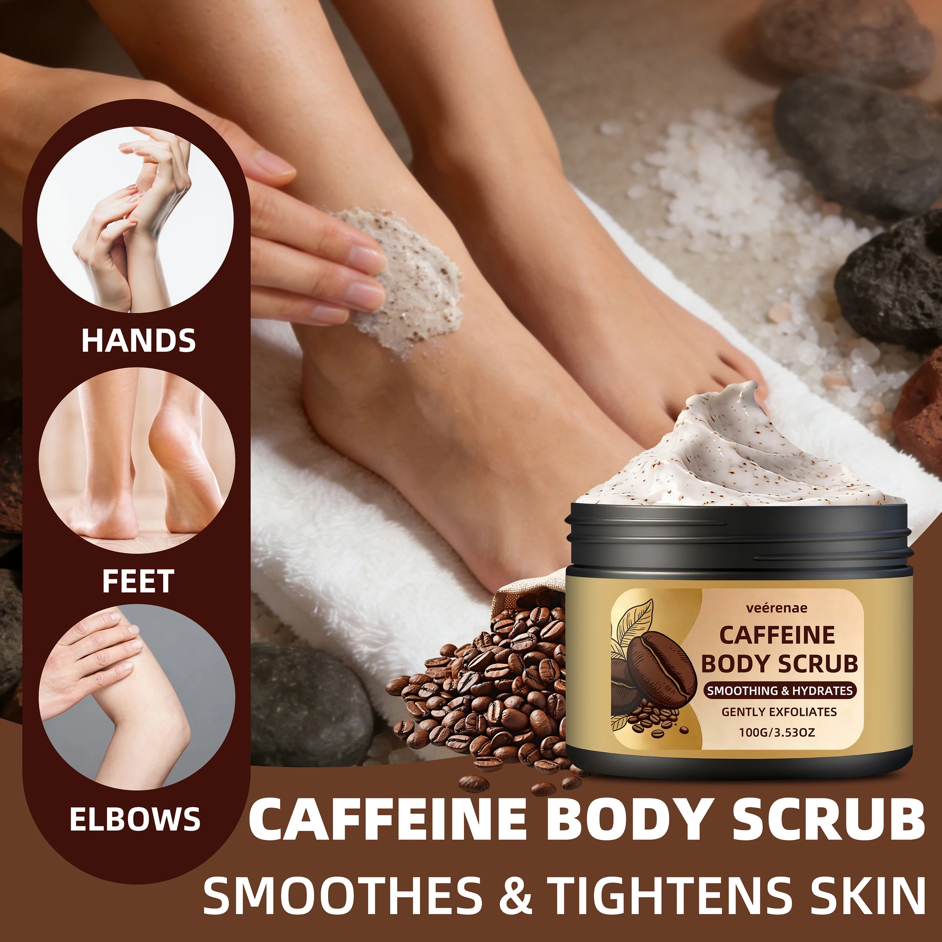 veérenae Caffeine Coffee Body Scrub