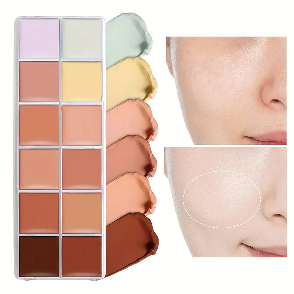 12-Color Waterproof Concealer Foundation